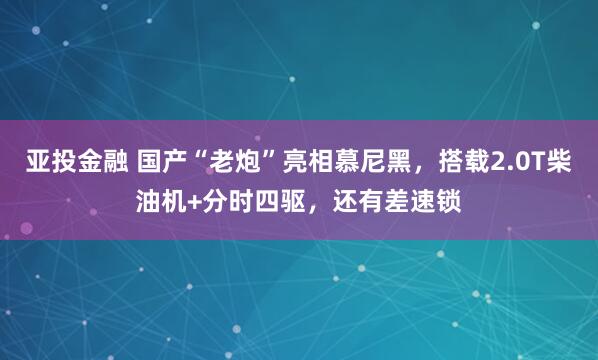 亚投金融 国产“老炮”亮相慕尼黑，搭载2.0T柴油机+分时四驱，还有差速锁