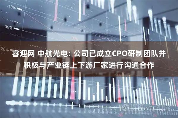 睿迎网 中航光电: 公司已成立CPO研制团队并积极与产业链上下游厂家进行沟通合作